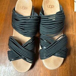 UGG Women's Strappy Black Sandals